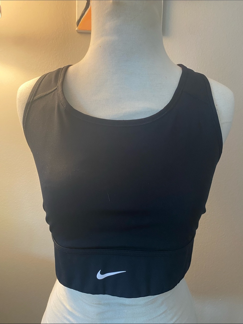 Black Nike racerback sports bra top